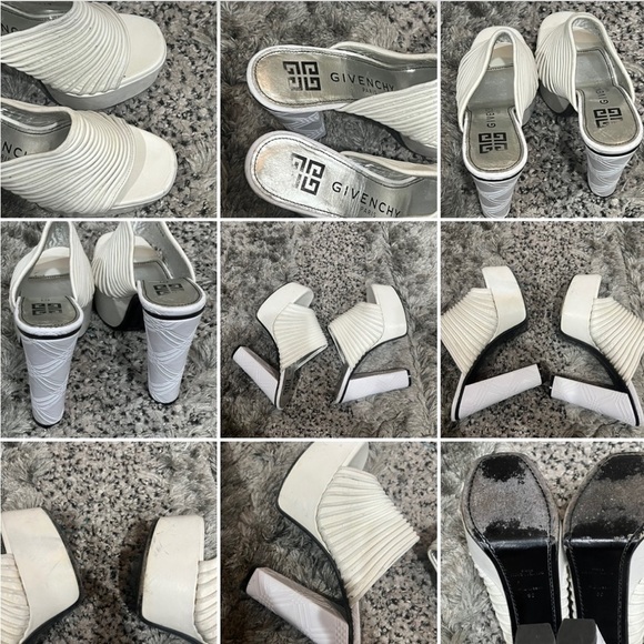 Givenchy Ribbed Platform Mules Sandals - Picture 14 of 15